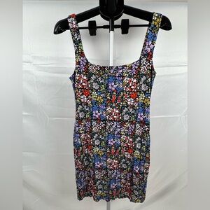 Urban Outfitters Floral Bodycon Mini Dress Cottagecore Square Neck